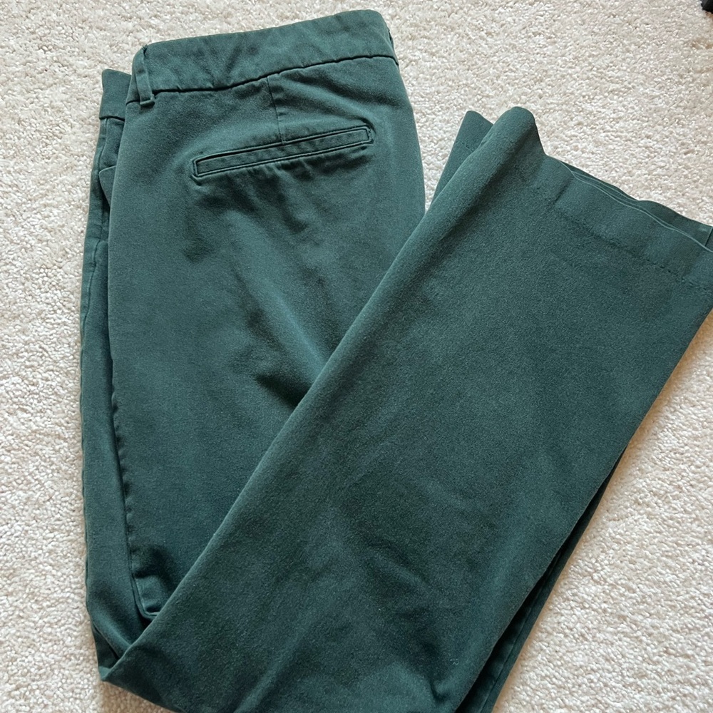 Old Navy Forest Green Pixie Flare Trousers